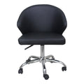 Black Faux Leather Swivel Office Chair K238352