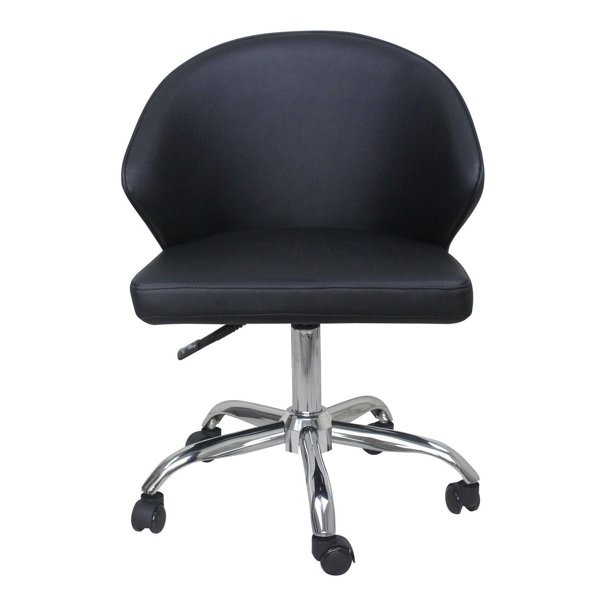 Black Faux Leather Swivel Office Chair K238352