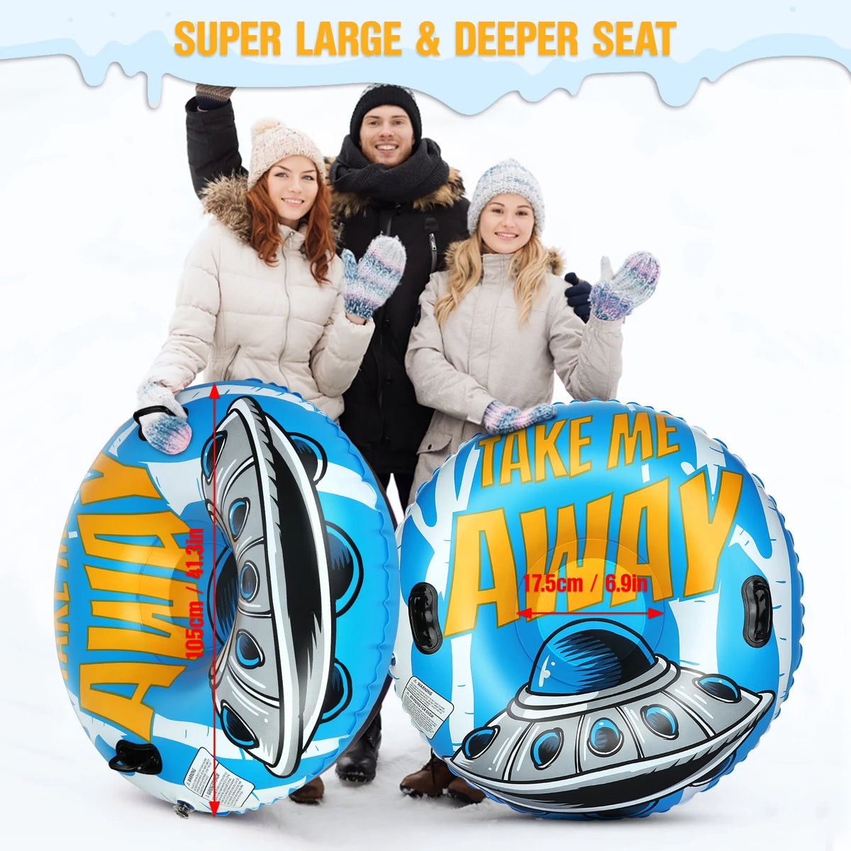 47 Inch Inflatable Snow Sled S252