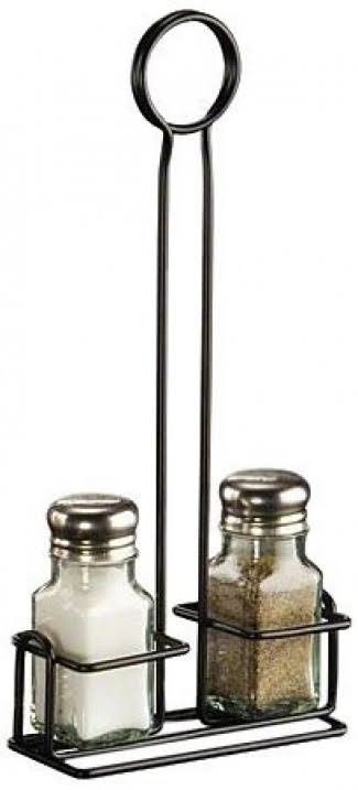 12" Black Salt and Pepper Rack O746