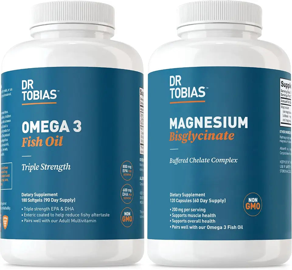 Omega 3 Fish Oil and Magnesium Bisglycinate Q1000