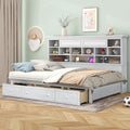 Twin Size Upholstered Daybed with Trundle, Black N53797