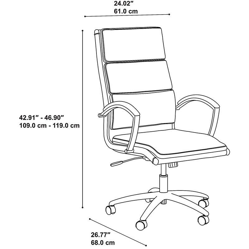 High Back Leather Executive Office Chair W34003
