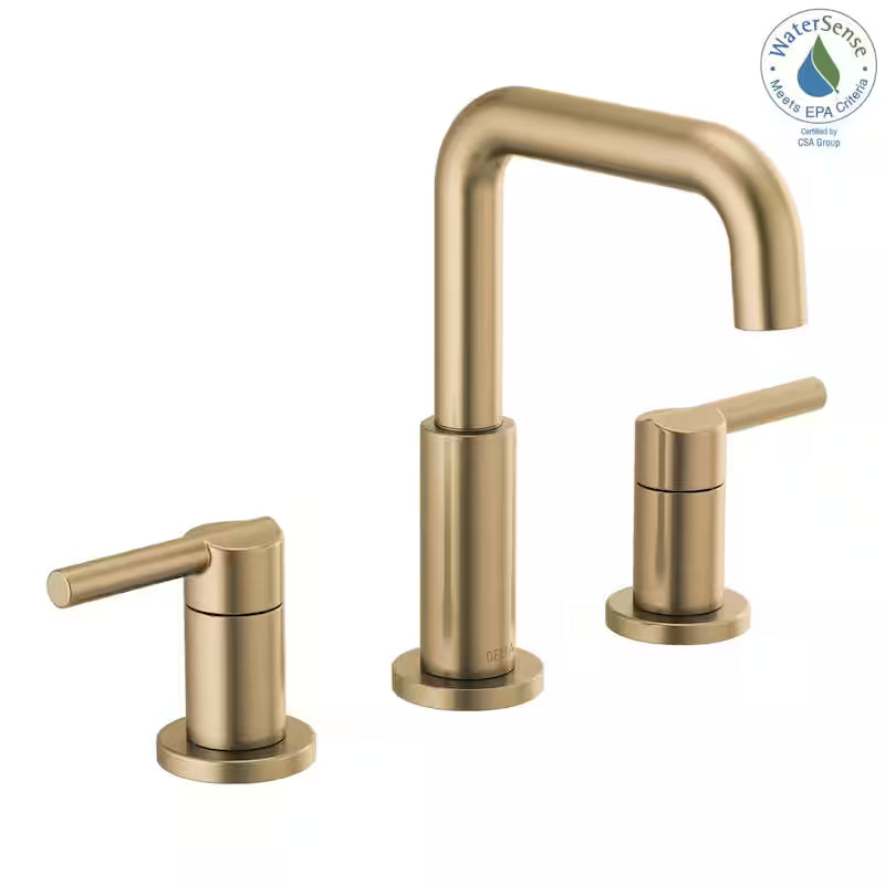 8 in. Widespread Double Handle Bathroom Faucet in Champagne Bronze Q4308