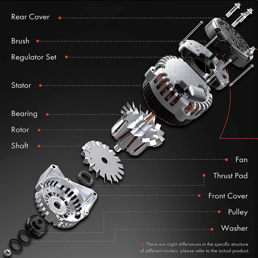 Alternator Compatible with Chevy Silverado 1500, Avalanche 1500, GMC Sierra 1500, Cadillac Escalade U545