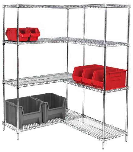 Chrome Wire Shelving Unit V15172