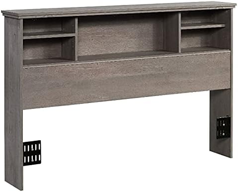 Glacier White Wooden Full-Queen Bookcase Headboard P14430