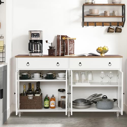 Black Buffet Cabinet with 2 Drawers and 4 Doors M214