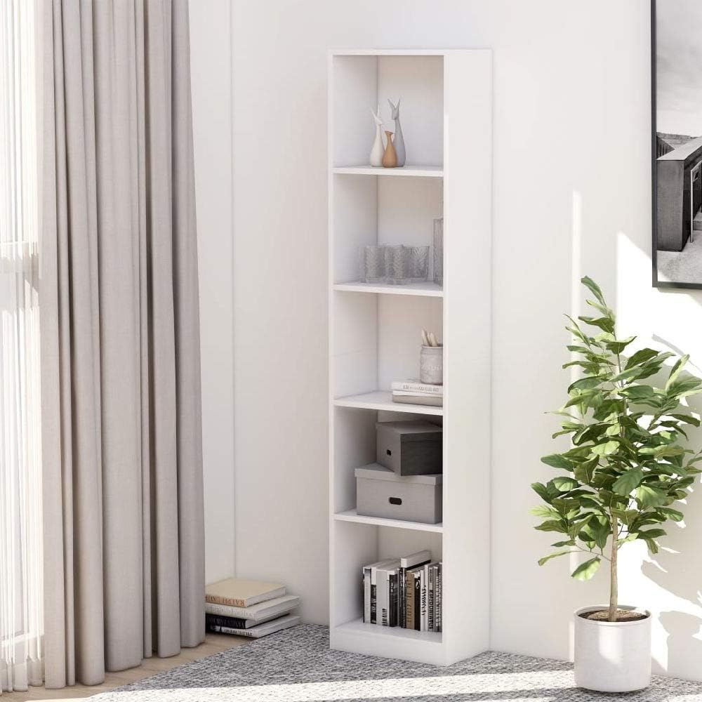 3-Tier White Chipboard Bookcase S101
