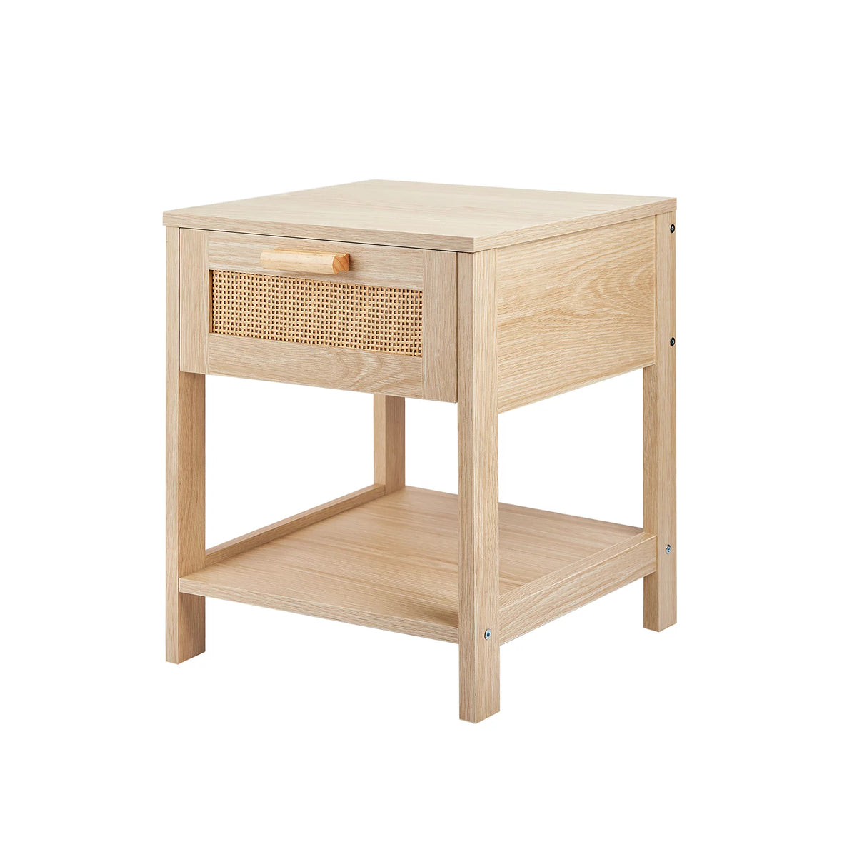 Rattan Drawer Nightstand with Storage L848778