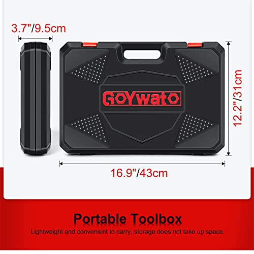 287PCs Hand Tool Set with Hammer, Pliers, Ratchet Wrench, Socket, Portable Tool Box G26647