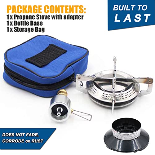 Propane Stove Portable Camping Gas Stove 10,000 BTU Single Adjustable Burner with Carrying Case A3838
