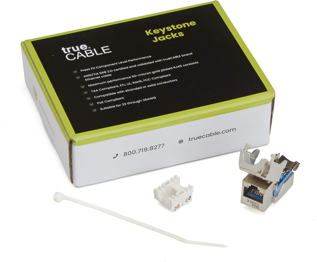 Cat6A Shielded Keystone Jack 12 Pack B3994