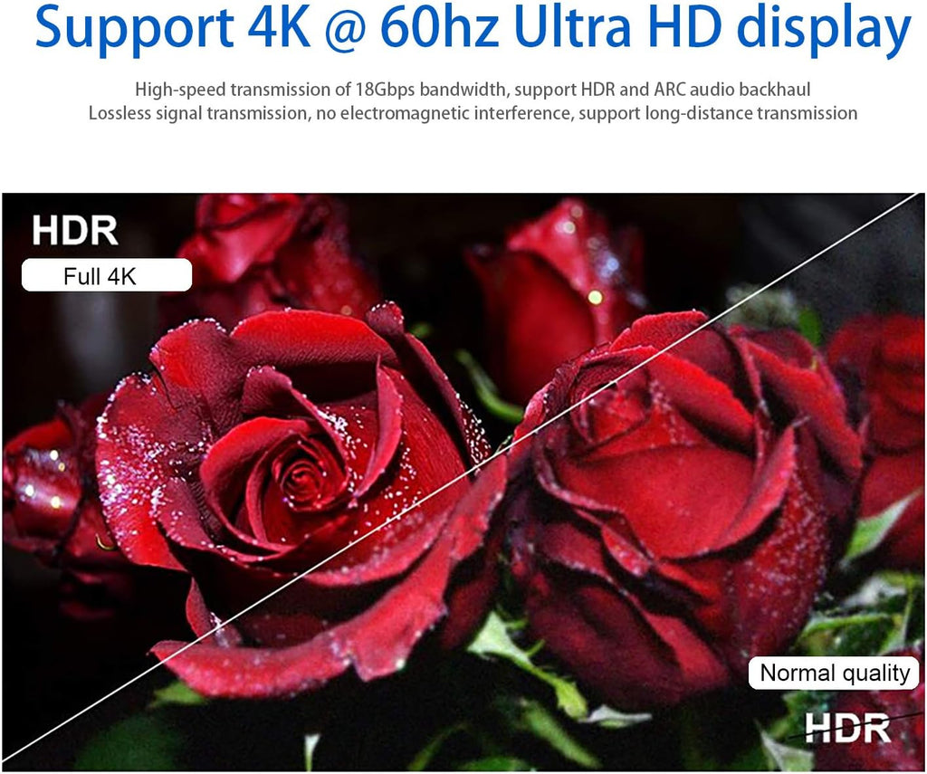 Fiber Optic HDMI Cable 50 ft 18Gbps 4K 60Hz HDR D243497