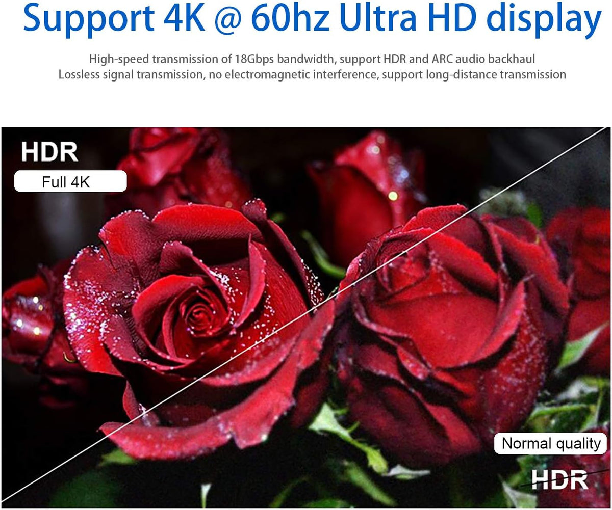 Fiber Optic HDMI Cable 50 ft 18Gbps 4K 60Hz HDR D243497