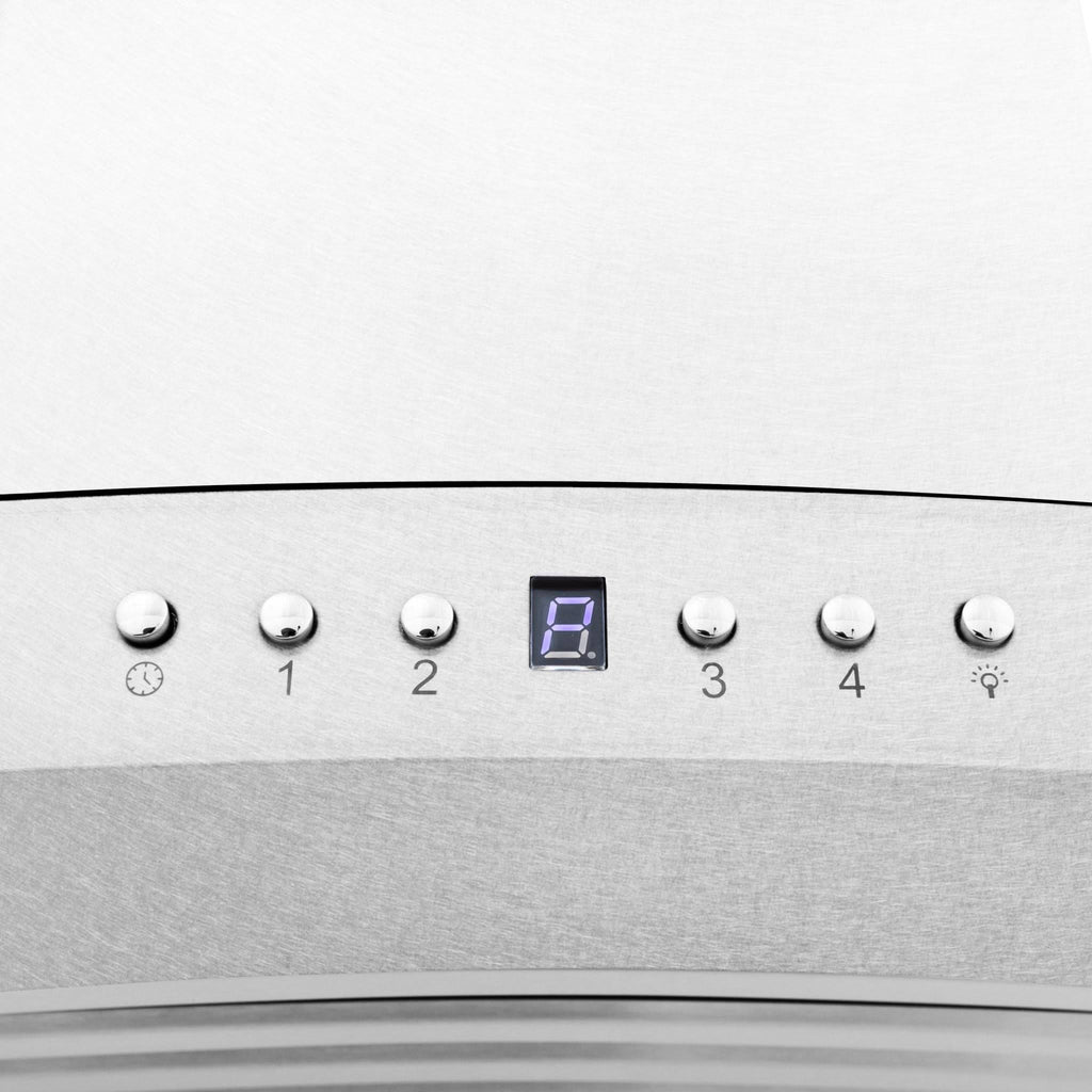 30x22 Wall Mount Range Hood in DuraSnow Stainless Steel & Glass O267012
