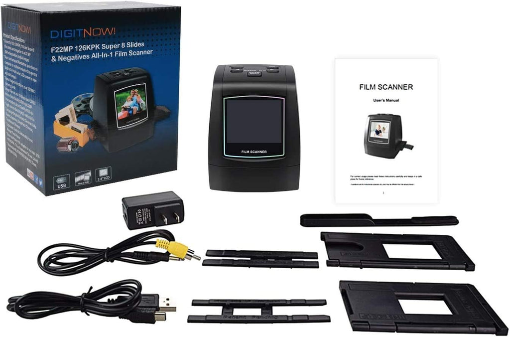 Film and Slide Scanner with 22MP, 2.4 LCD Screen, 128MB Built-in Memory M81298