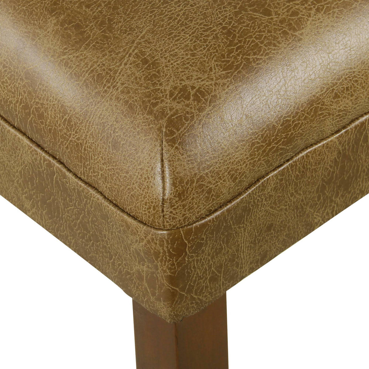 Distressed Brown Faux Leather Barstool Q623