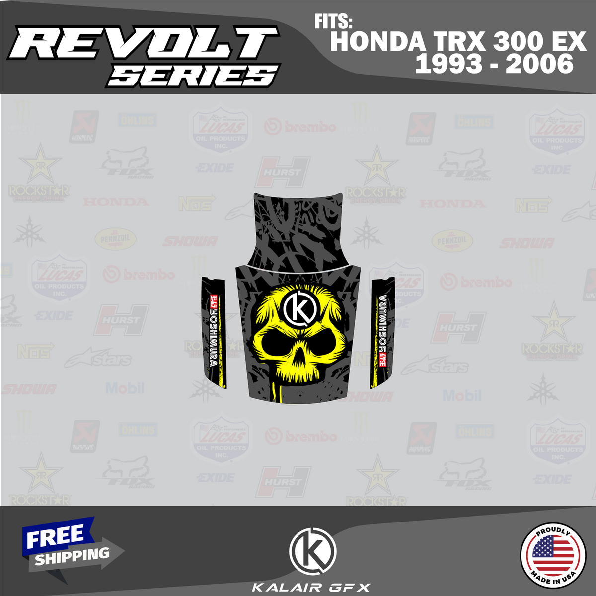 Graphics Kit for Honda ATV TRX 300EX R7618