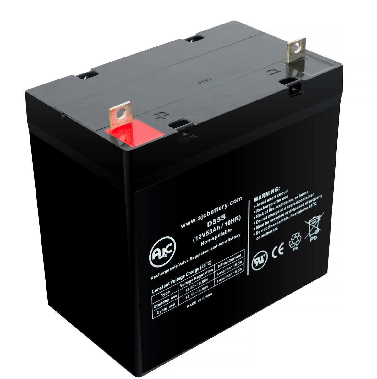 12V 55Ah Sealed Lead Acid Replacement Battery I80144