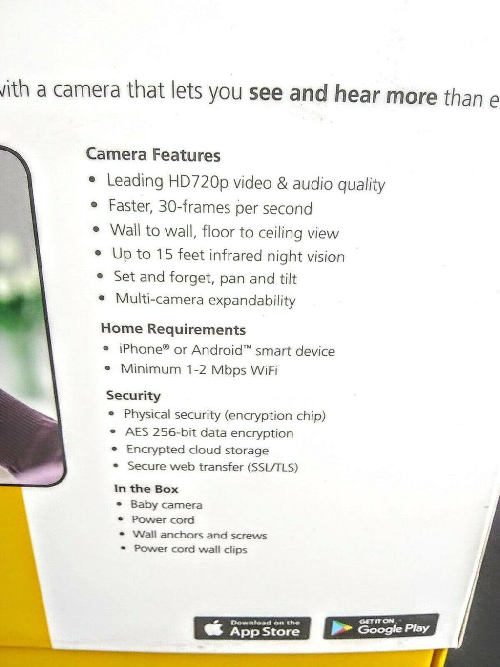 HD WiFi Baby Monitor J801095