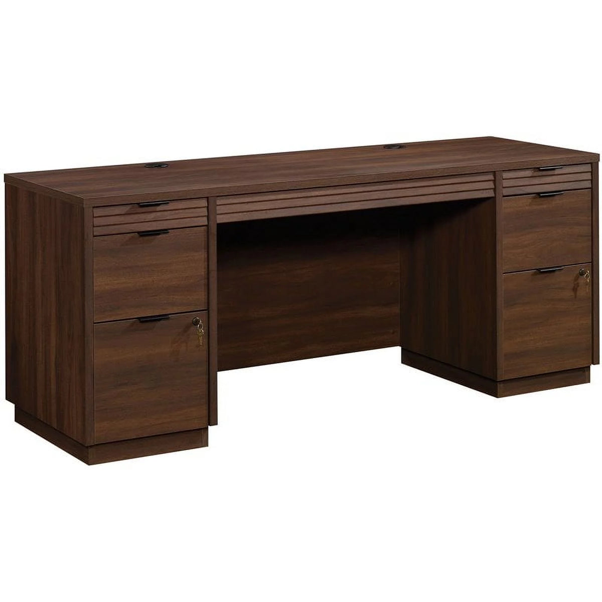 3-Piece Credenza Desk & Hutch & Utility Stand Y54418