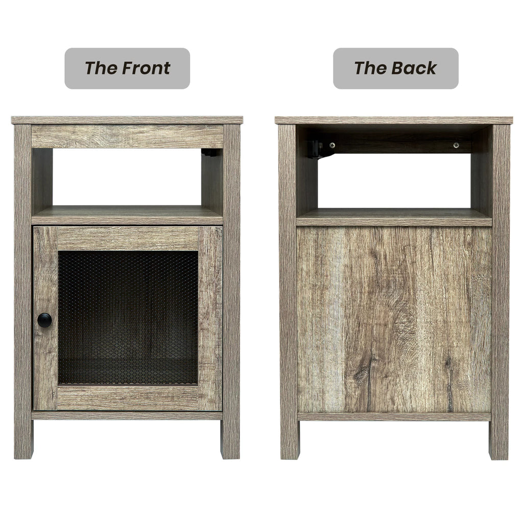 Wood End Table with USB Ports & Power Outlets B3225