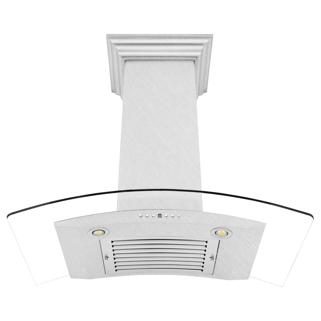 30x22 Wall Mount Range Hood in DuraSnow Stainless Steel & Glass O267012