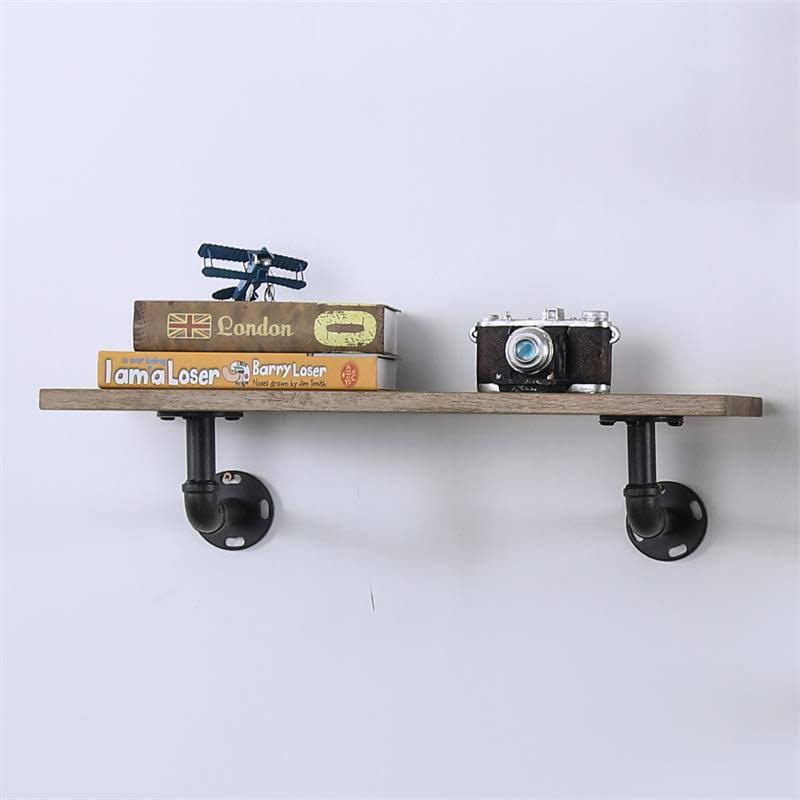 Natural Wood 1-Tier Wall Display Shelf G39580
