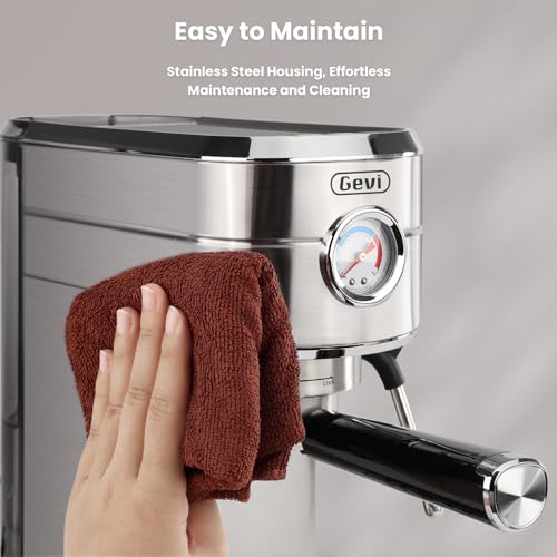 Beige Espresso Machine with Milk Frother X9498