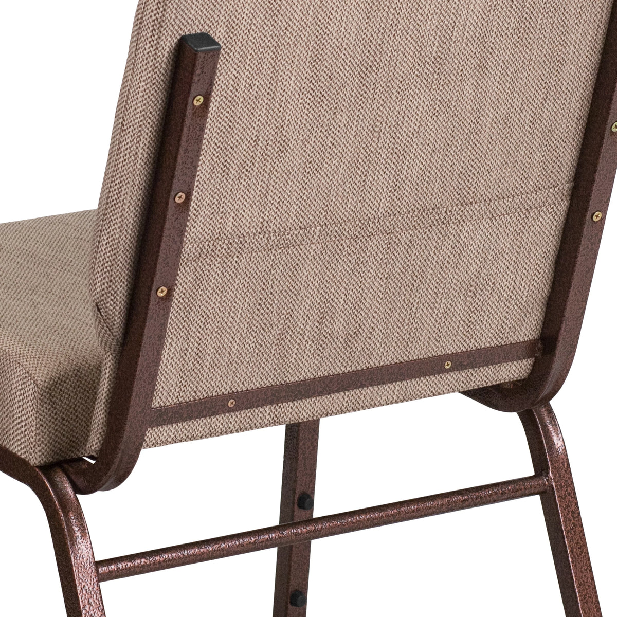 Beige Fabric Stacking Church Chair J100