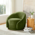 Green Velvet Swivel Barrel Chair V436