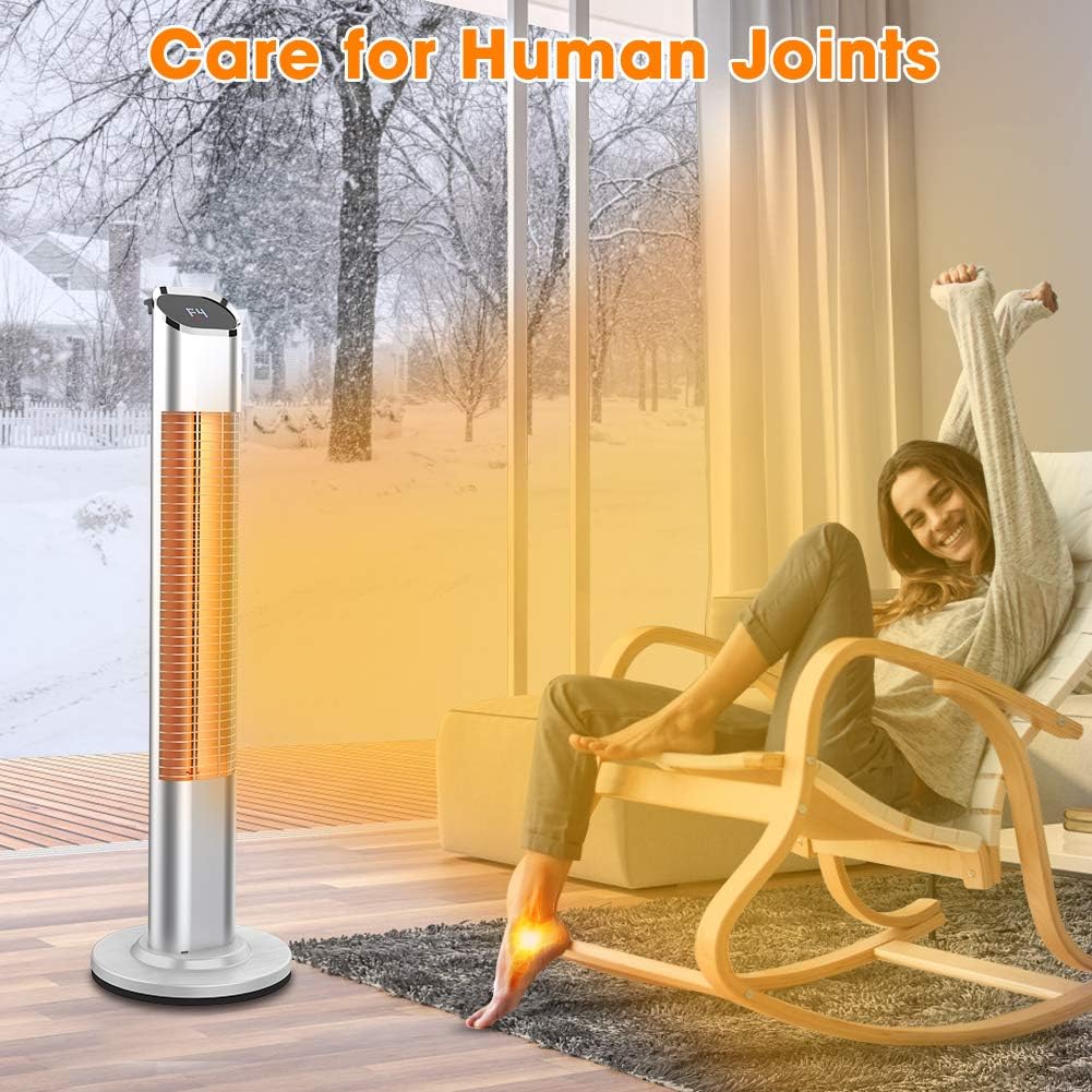 1500W Electric Infrared Standing Heater with Remote Control M449