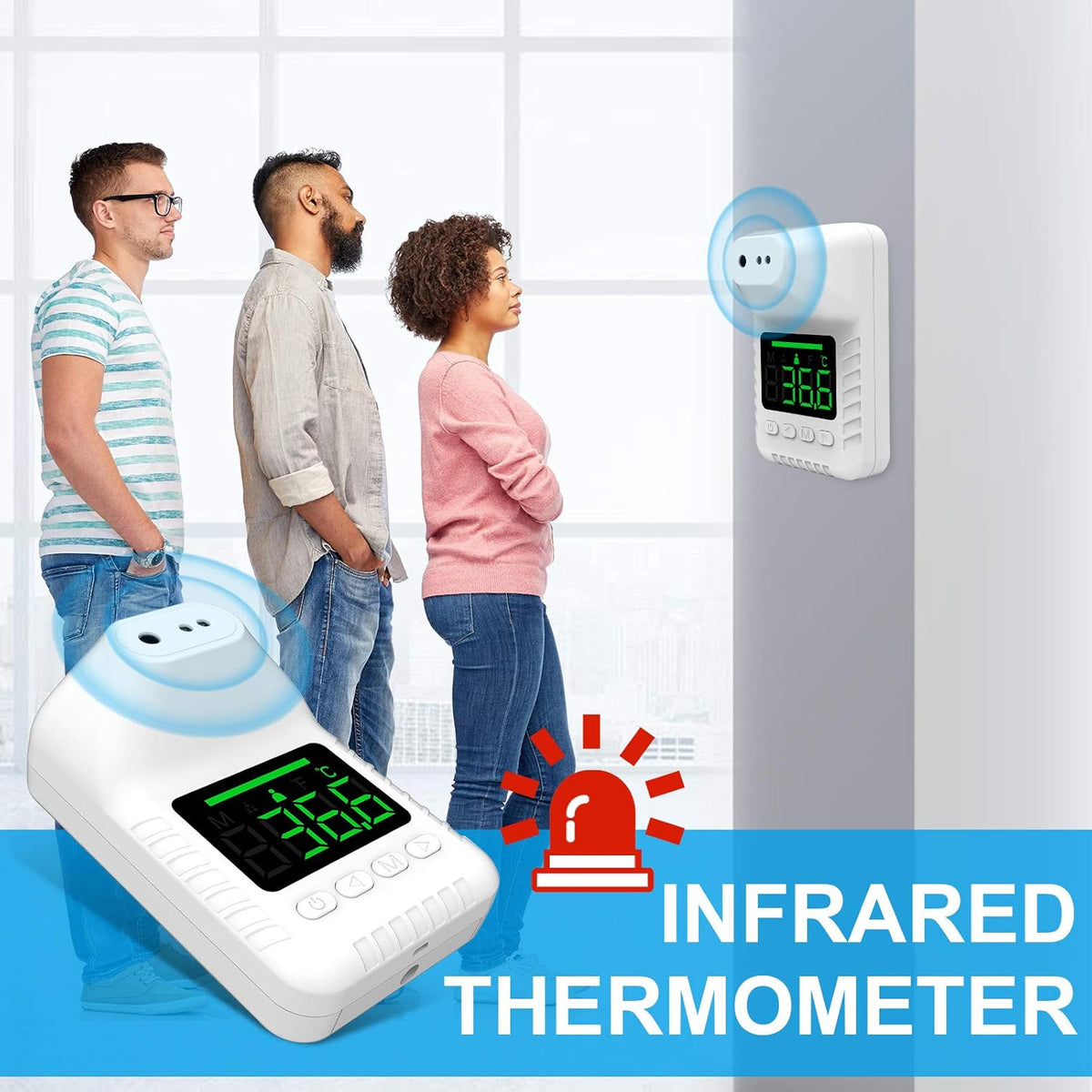 Industrial Non-Contact Infrared Thermometer, Pack of 2 D893