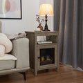 Wood End Table with USB Ports & Power Outlets B3225