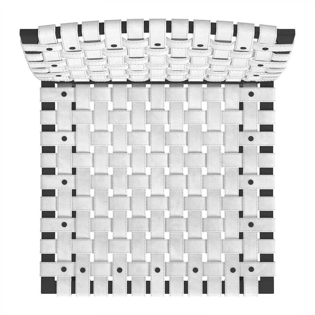 Woven Leather Counter Stool Q720