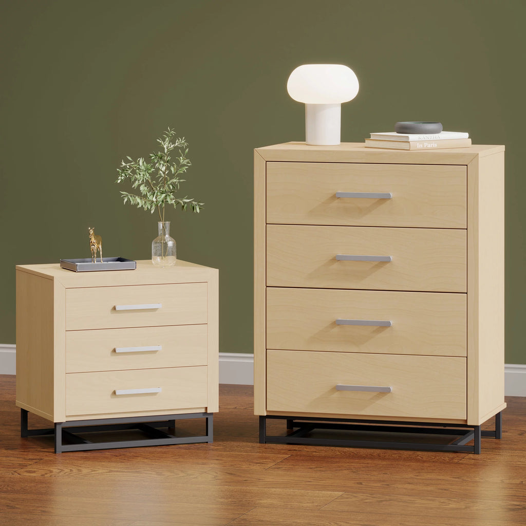 2 Piece 4 Drawer Dresser and Nightstand Set A27451
