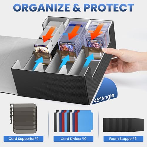 Card Storage Box with 10 Dividers L9496