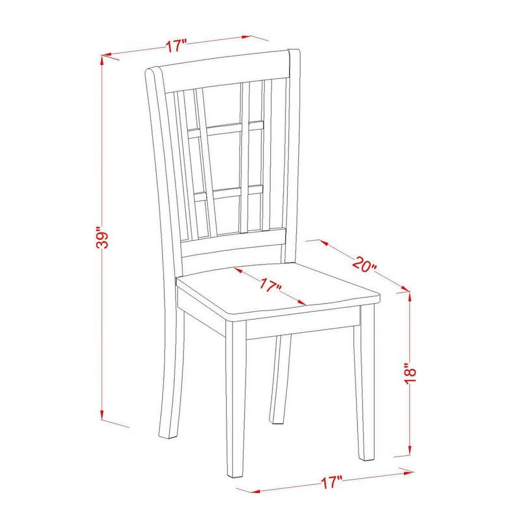 Black/Cherry Wood Dining Chairs (Set of 2) N337472