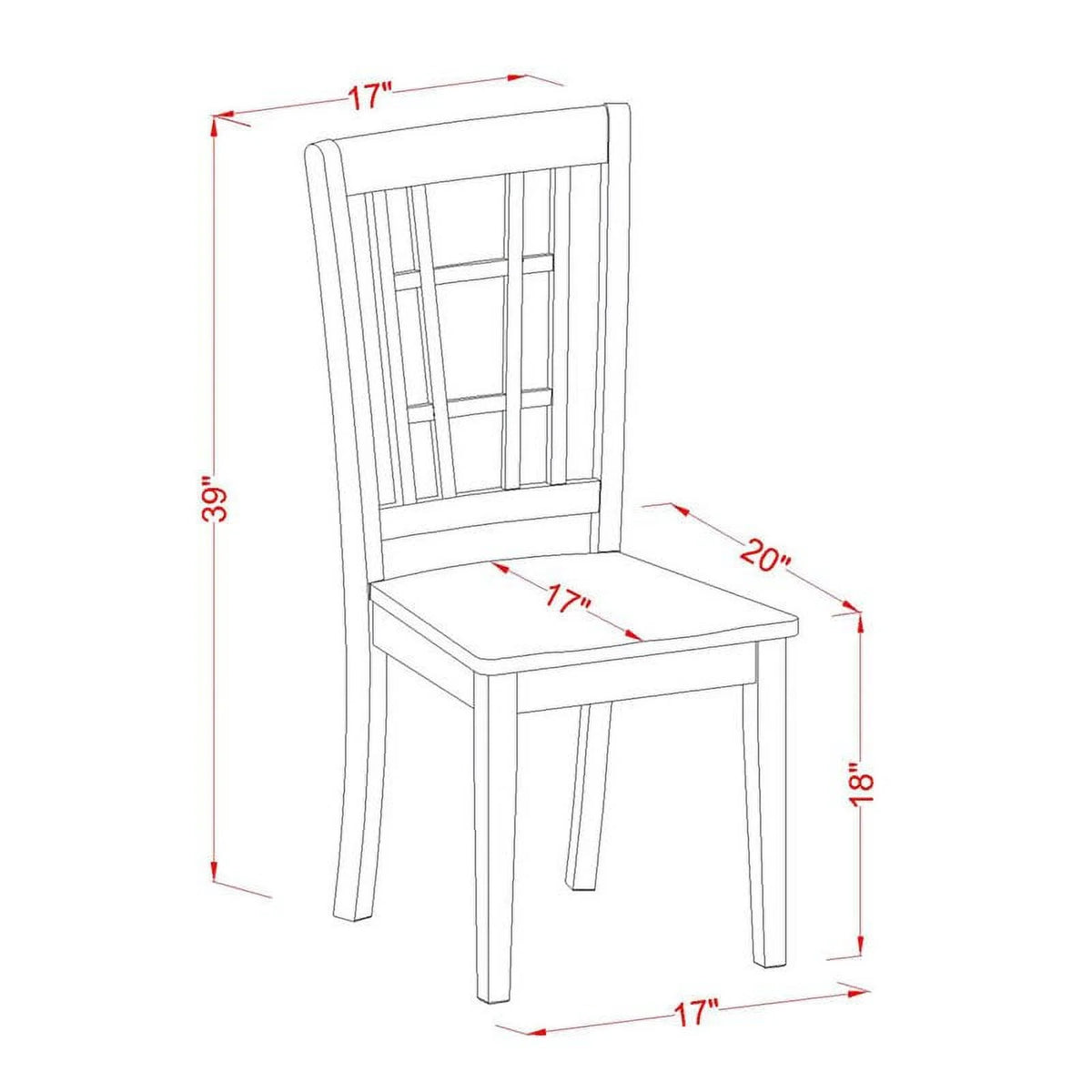 Black/Cherry Wood Dining Chairs (Set of 2) N337472