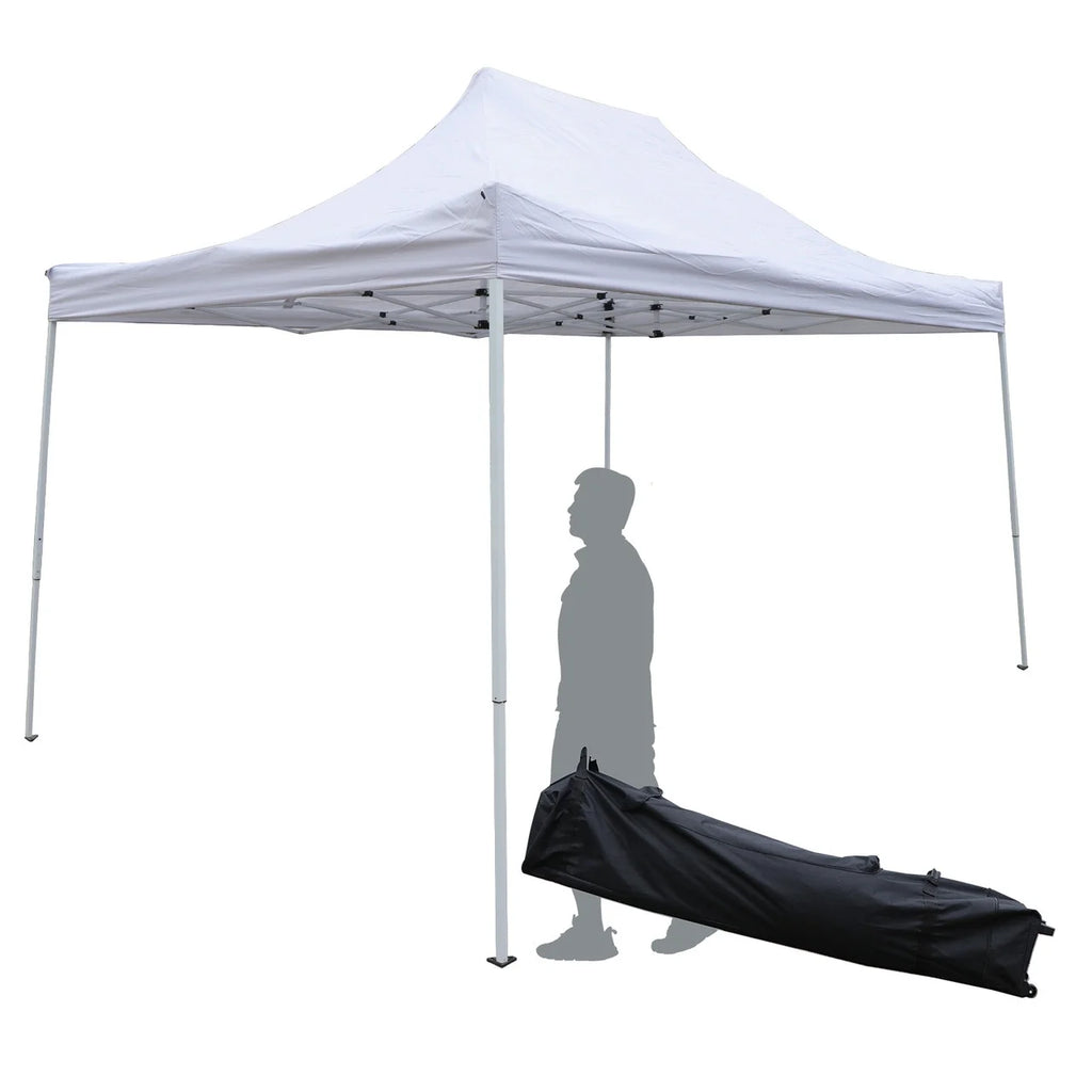 10x15 ft Pop up Canopy Carport, White H408