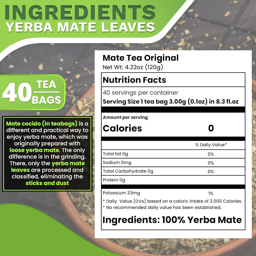 40 Tea Bags Yerba Mate O315