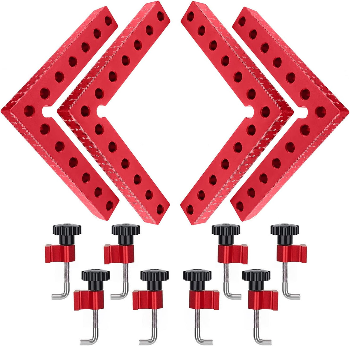 4 Pack 5.5 inch Aluminum 90 Degree Positioning Squares Q7415