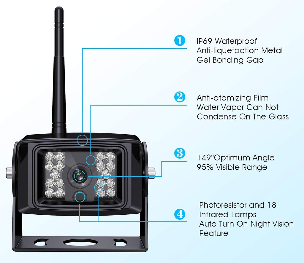 HD Wired Backup Camera System Kit with 7" LCD Monitor L3997