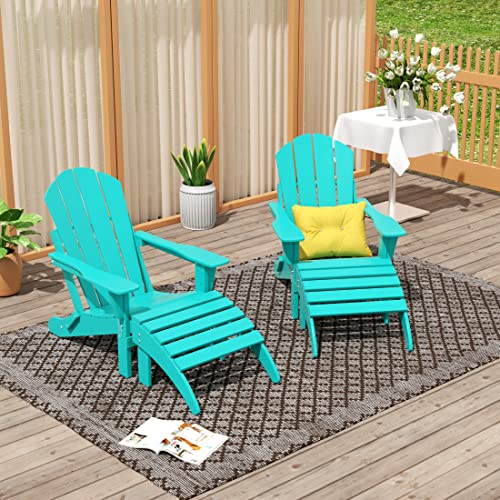 Teak Adirondack Chair Ottoman Set of 2 PCS O560