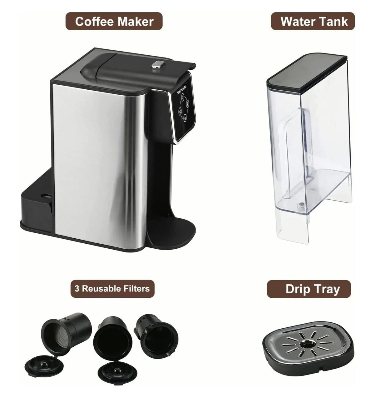 Single Serve 3 in 1 Pod Coffee Maker C25232