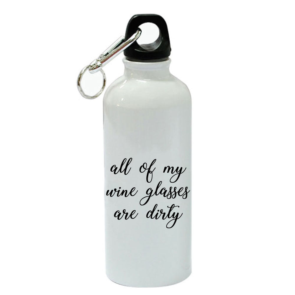 White Aluminum Sports 20 oz Water Bottle J597
