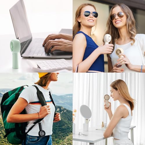Portable Handheld Turbo Fan 6000mAh USB Rechargeable 5 Speeds Black V403
