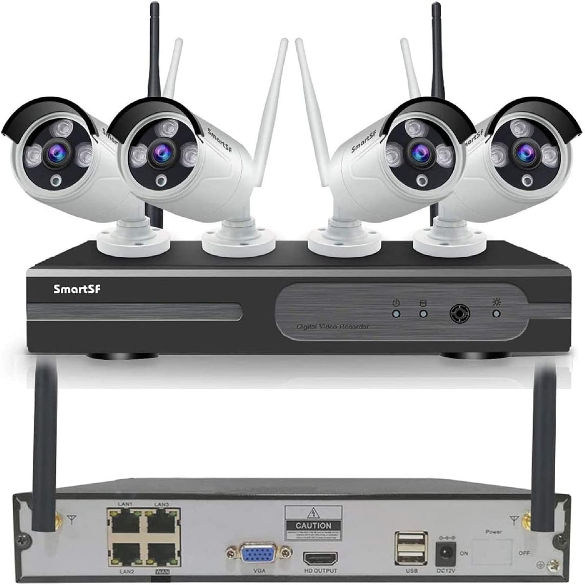 Wireless Security Camera System with 1080P Full HD CCTV NVR Surveillance Camera System O227