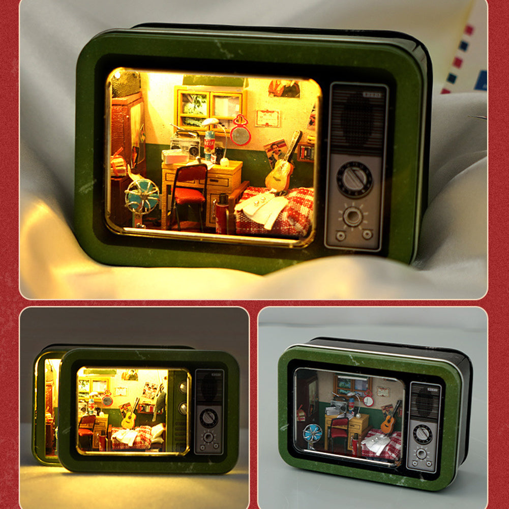 DIY Box Theater Wood Doll House Kit Mini Furniture Casa Roombox Toy T9097